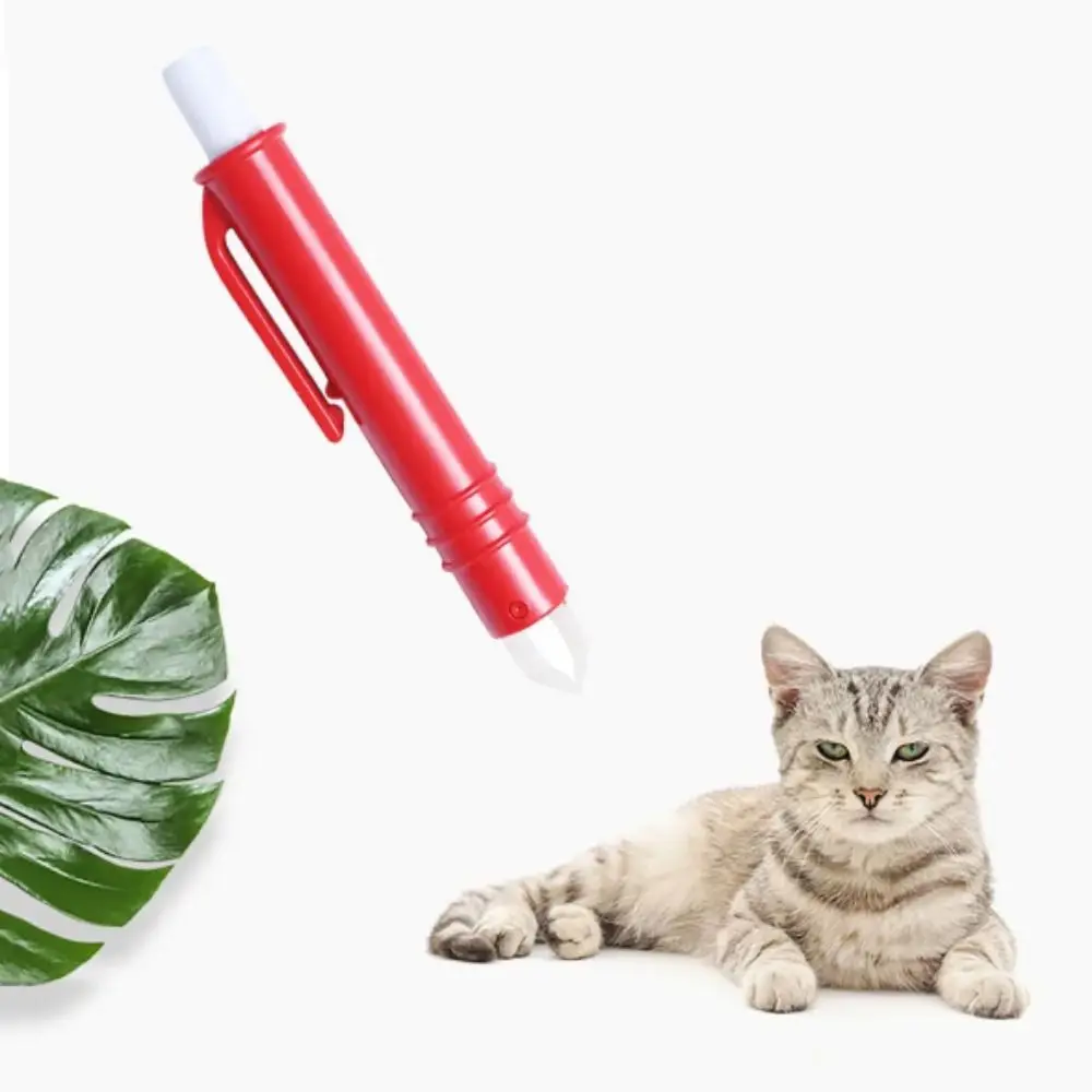 Alicates portátiles para garrapatas de mascotas con forma de bolígrafo, pinzas para pulgas de garrapatas de perro rojo de plástico, herramienta para quitar garrapatas de mascota azul, herramienta de aseo
