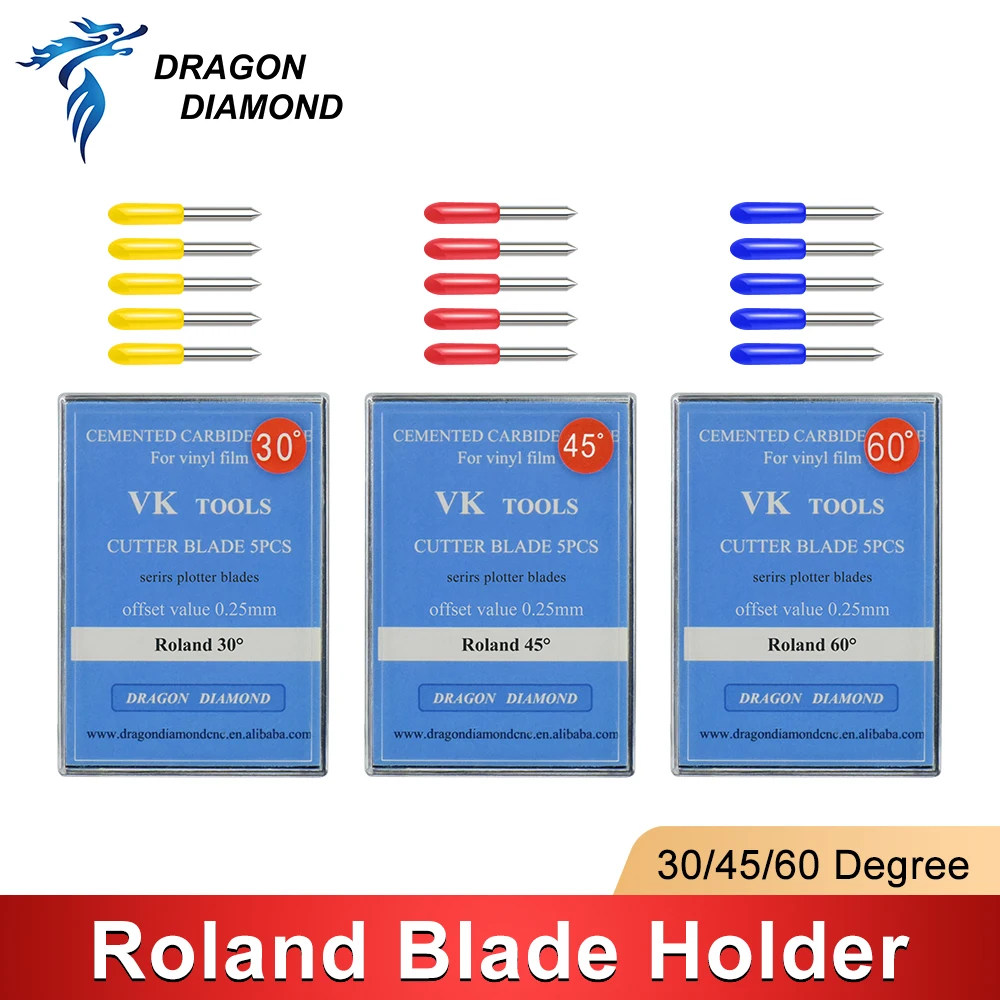 5/10Pcs Roland Cutting Plotter Blade 30/45/60 Degree 1 pcs Roland Vinyl Plotter Cutter Blade Holder High Quality