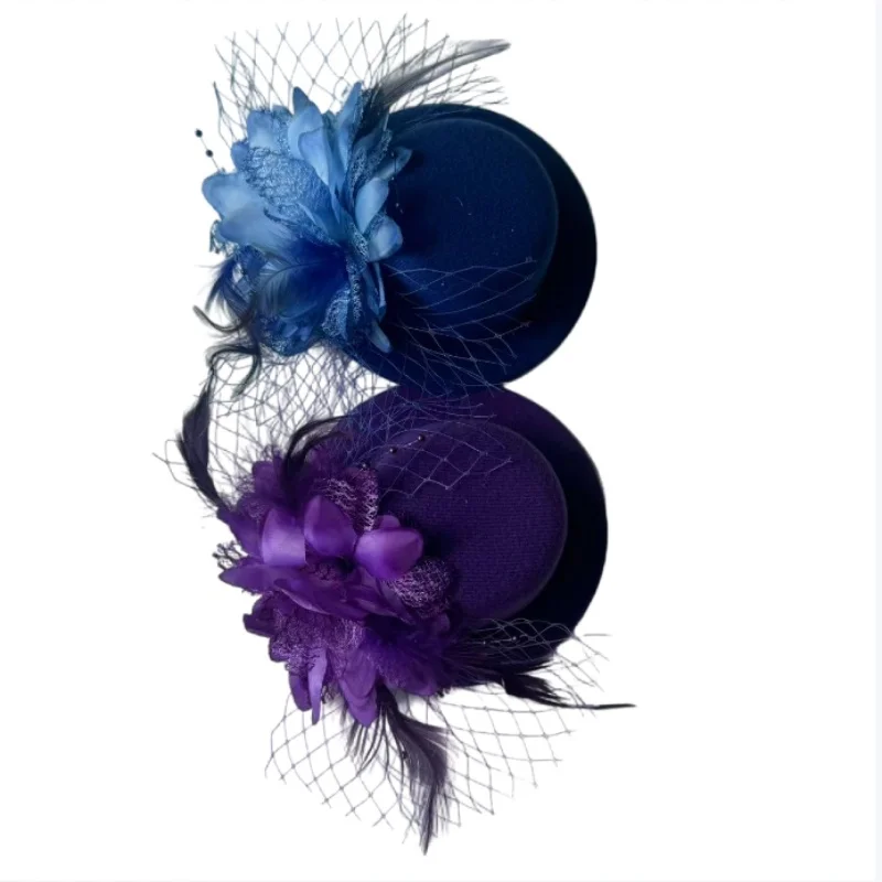 

Fascinator Hats Headband Womens Feather Flower Brides Hair Accessories Wedding