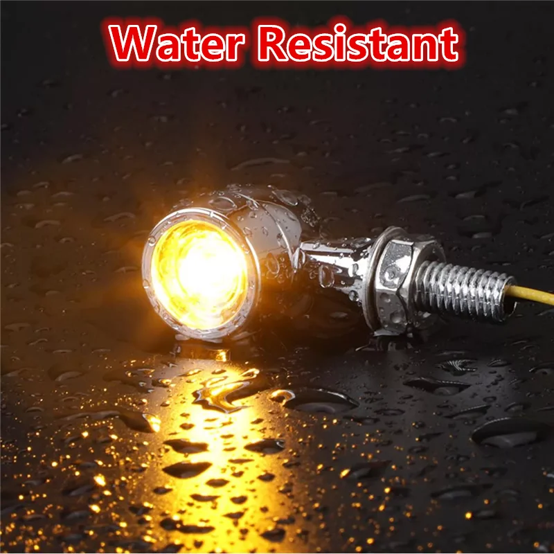 Motorcycle Turn Signal Light Bullet Clignotant Moto LED Light 8mm 12V LED Turn Signal Universal LED Motorcycle Indicator Lamps