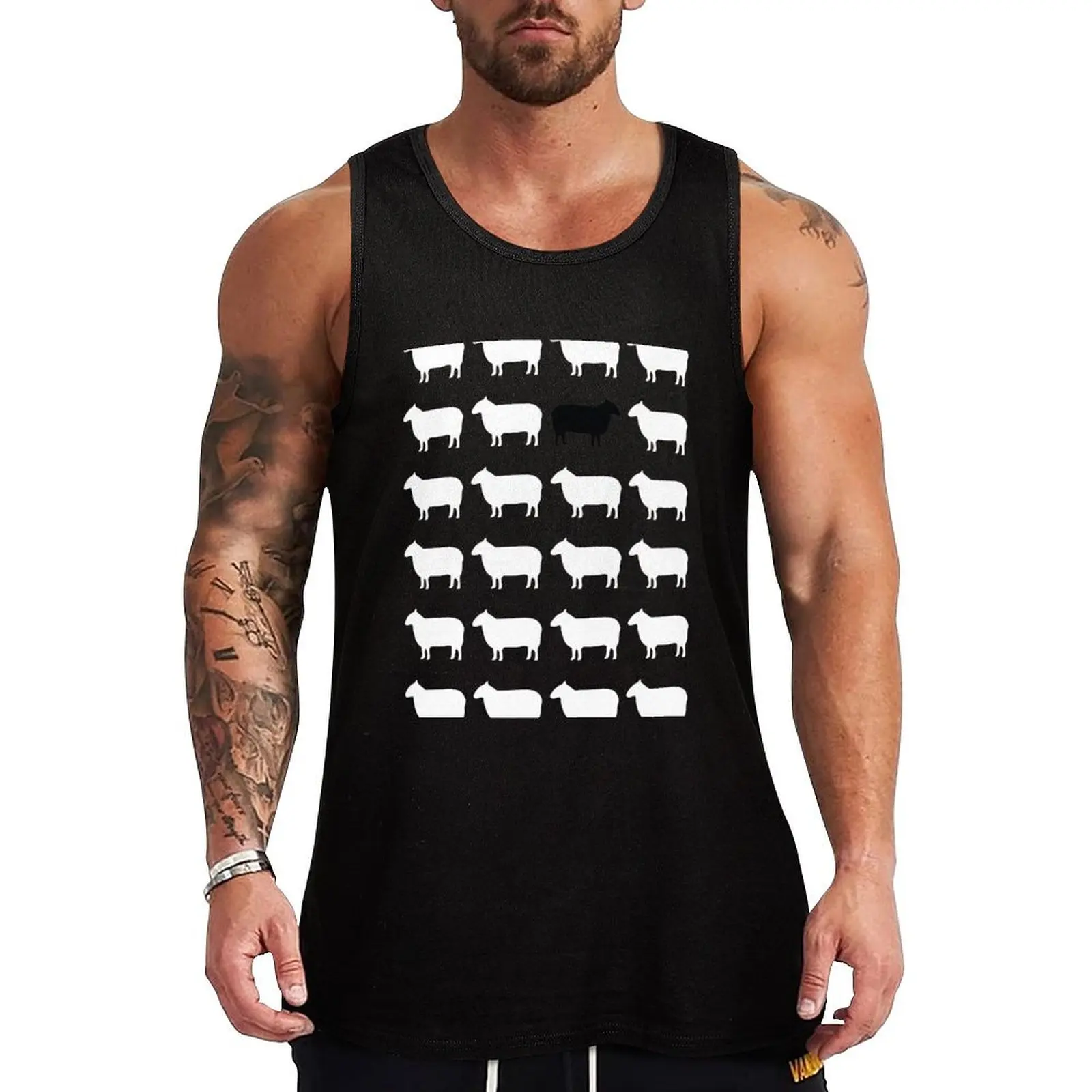 

Black Sheep Tank Top Men's singlets t-shirt for men sleeveless t-shirts for men basketball clothing
