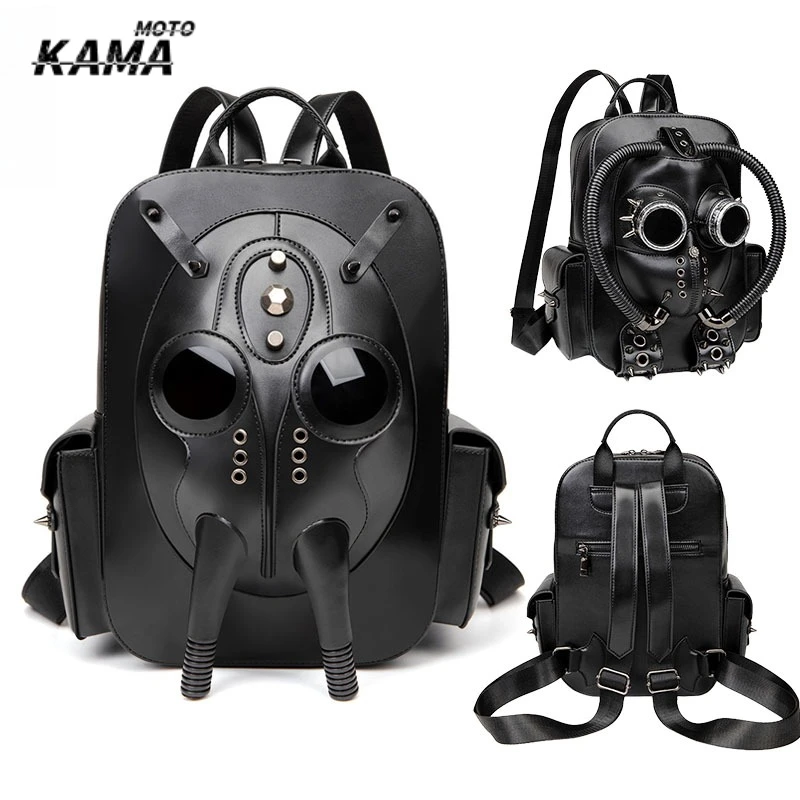 

Рюкзак большой емкости в стиле панк на Хэллоуин, креативная нишевая сумка, сумка для книг в готическом стиле, креативная компьютерная сумка для тяжелой промышленности