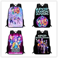 Mochila escolar para niños, mochilas escolares de dibujos animados K-Pop-Dem-onHu-n-ters para niñas, bolsas duraderas y ligeras para guardería