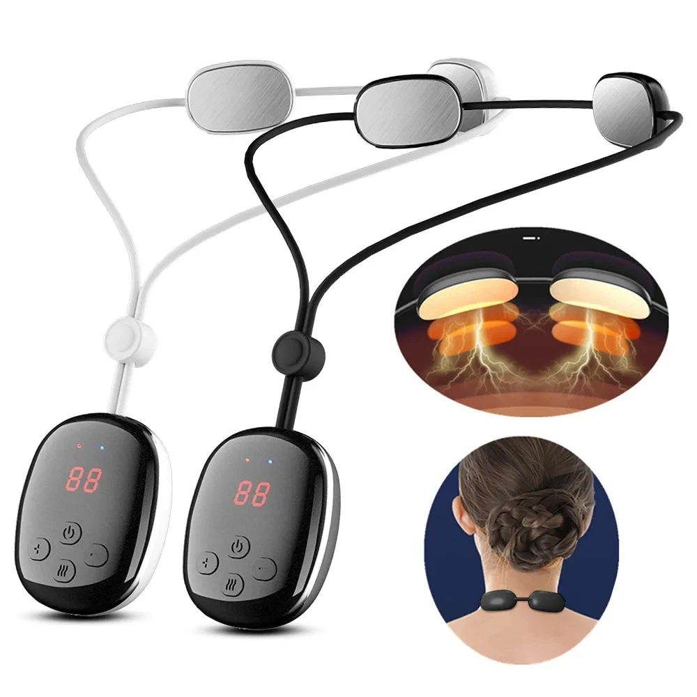 

Smart Hanging Neck Massager Heating TENS Pulse Necklace Microcurrent Cervical Shoulder Spine Kneading Low Frequency Relaxation