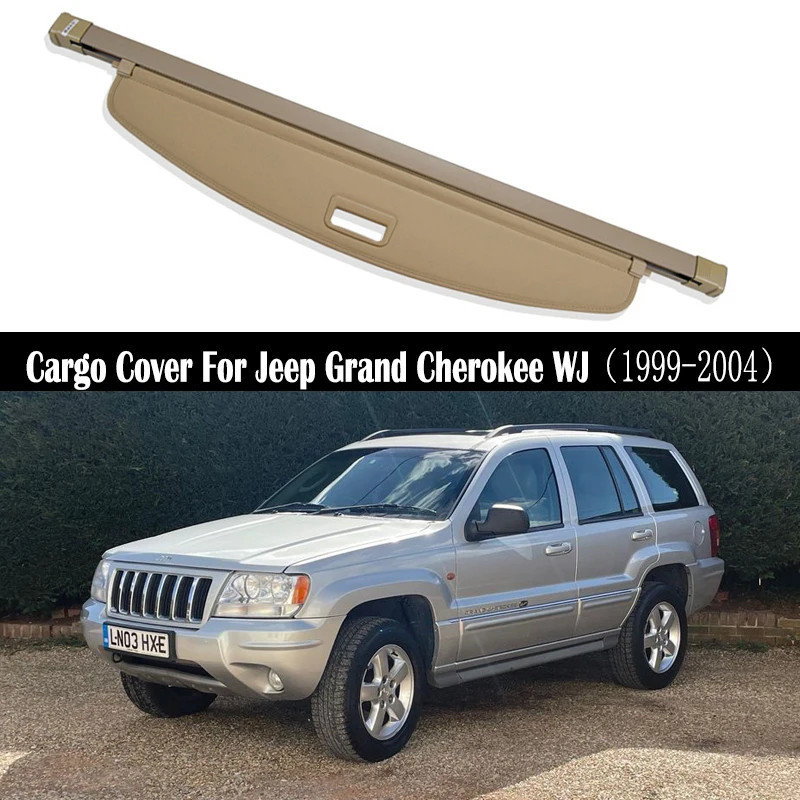 Trunk Cargo Cover For Jeep Grand Cherokee WJ 1995-2004 Security Shield Rear Luggage Curtain Retractable Privacy Car Accessories