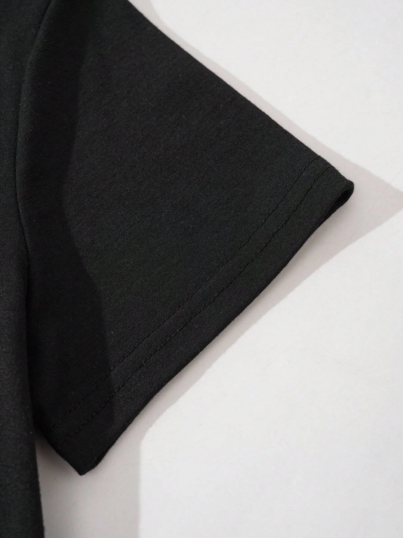 Abito estivo con maglietta nera a maniche corte Abito con maglietta grafica casual da donna Manica corta Girocollo Vestibilità ampia PrimaveraEstate