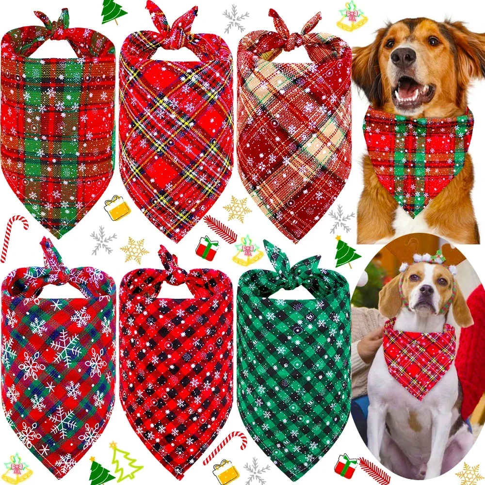 50PCS Wholesale Christmas Decorate Dog Bowties Dog Cat Collalrs Christmas Grooming Pet Neckties Bandana Small Large Dog Supplies