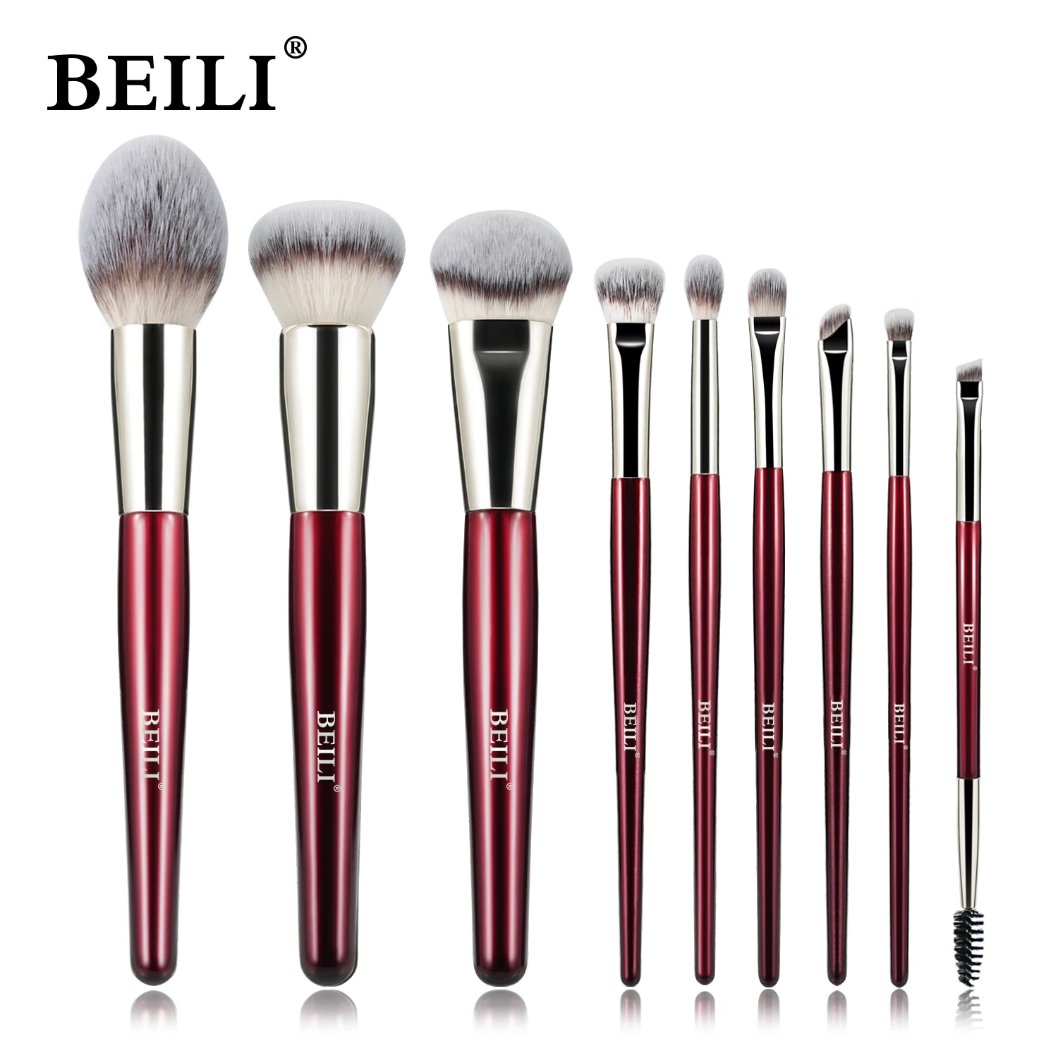 BEILI Soft 8/9/15/30 Makeup brush for foundation make-up concealer eye shadow eyebrow eyelash eyeliner brush multi-function comb