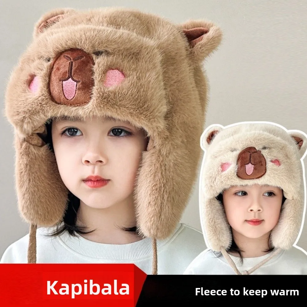 

Cute Plush Lei Feng Hat Windproof Coldproof Hooded Hat Warm Pullover Cap for Outdoor Cycling Skiing