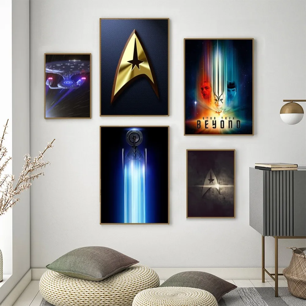 1pc Star Trek Self-adhesive Art Poster Waterproof Paper Sticker Coffee House Bar Room Wall Decor