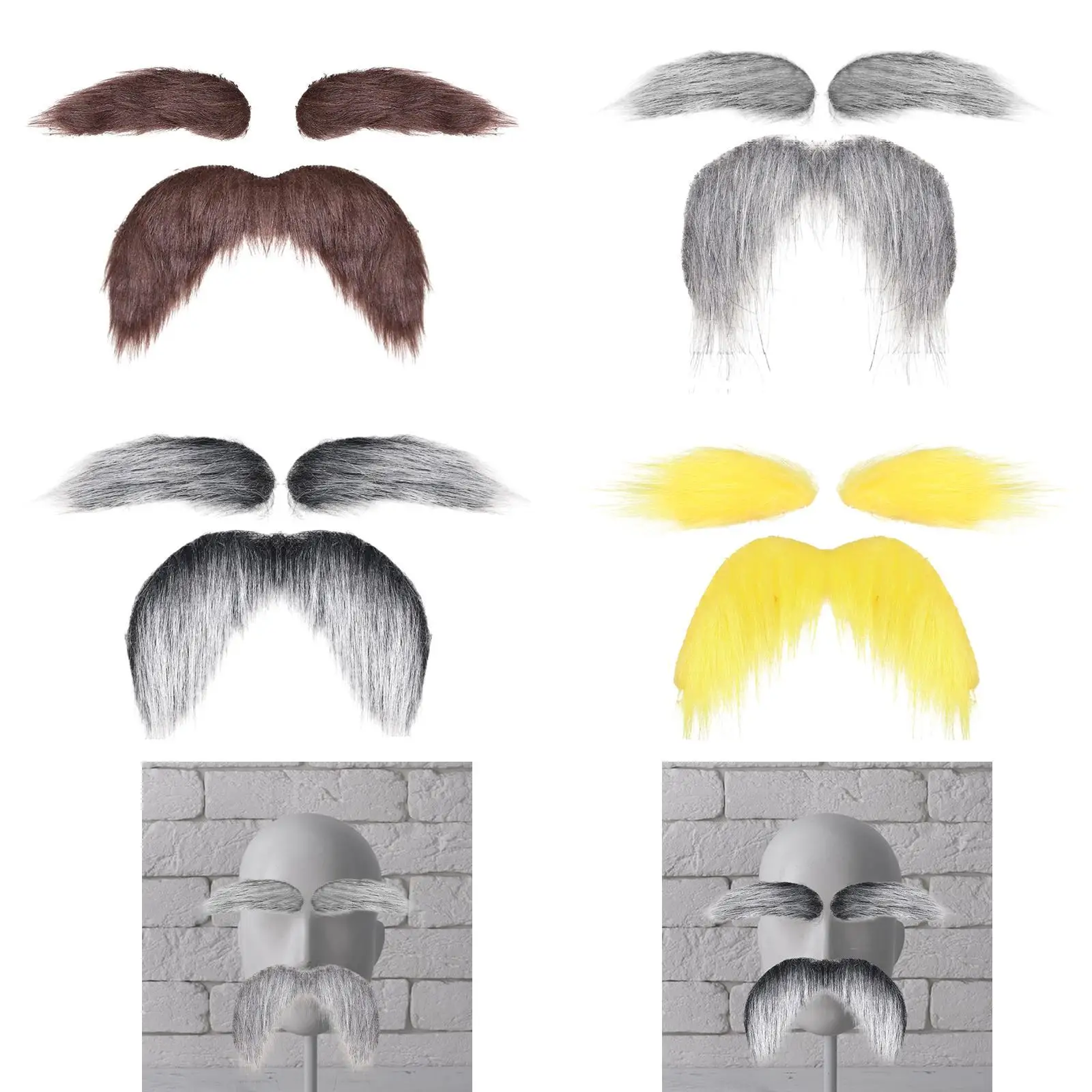 

Аксессуары для костюмов с искусственными усами и бровями, новинка для пасхального праздника-маскарада