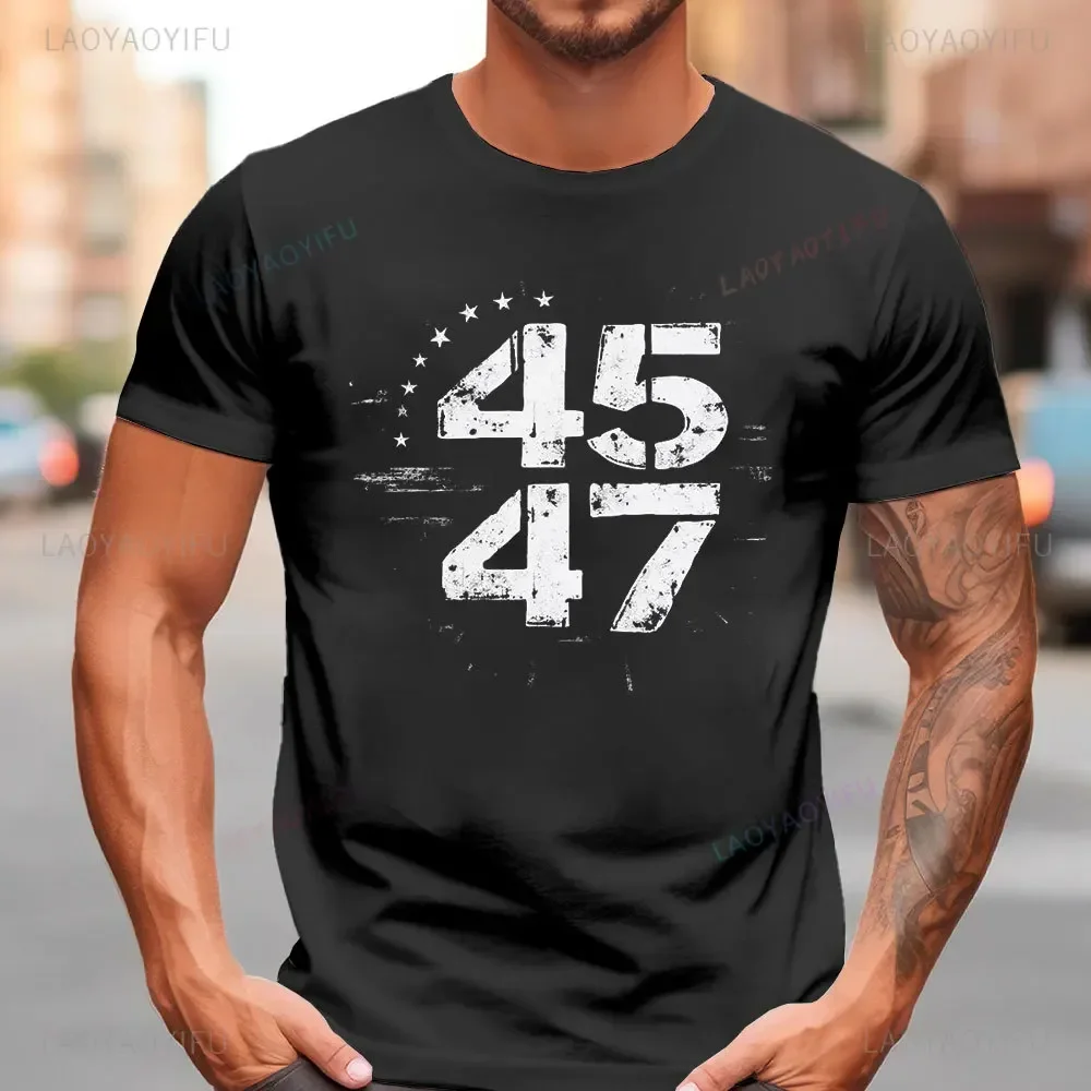 45 47 Shirt Men Trump Won Victory President USA MAGA Military Save America Keep America Great Triumph Take Men Tshirt