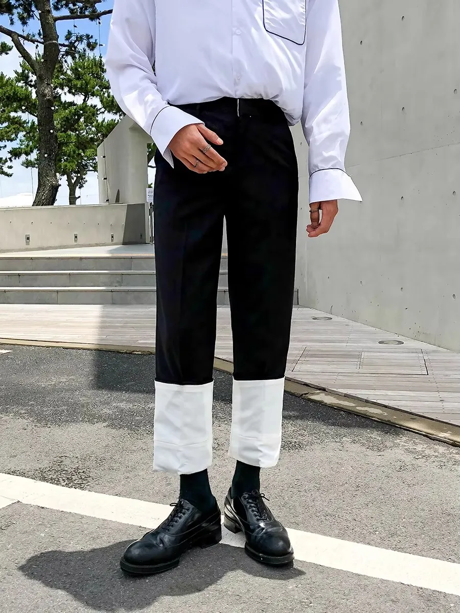 

27-46 2025 NEW Men's Clothing Original Niche Catwalk Original Fashion Loose Straight Casual Pants Plus Size Costumes