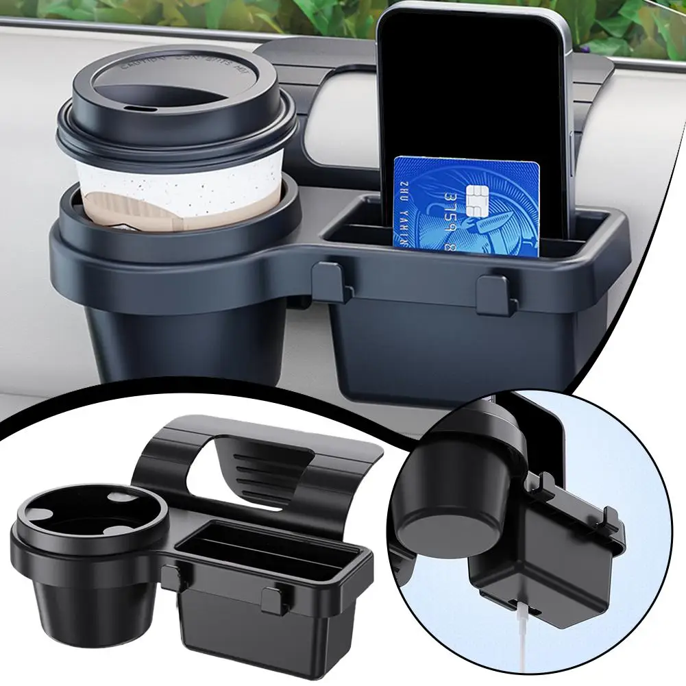 Auto-Fenster-Aufbewahrungsbox, hängender Becherhalter, Handyhalterung, multifunktionaler Seitenfenster-Aufbewahrungs-Organizer, Auto-Innenraum – Detail 3