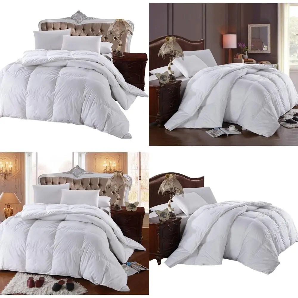 

Down-Alternative Comforter Twin-Extra-Long Size, 300 Thread Count, 100% Cotton Shell, Overfilled Duvet Insert