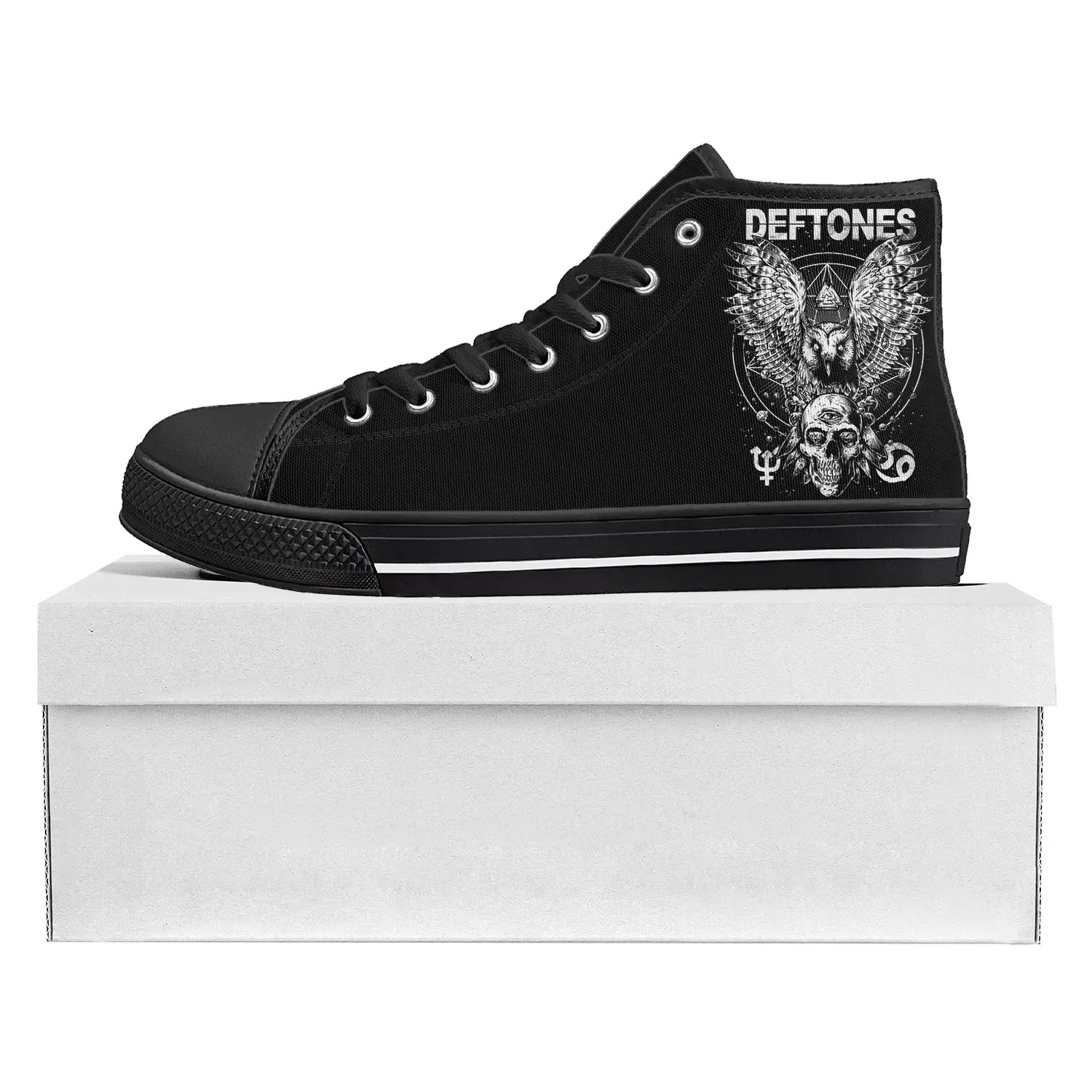 Deftones Metal Art Rock Band High Top Hochwertige Sneakers Herren Damen Teenager Canvas Sneaker Casual Paar Schuhe Individueller Schuh