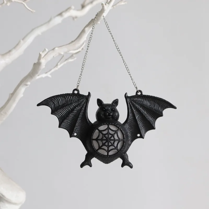 50Pcs Halloween Bat Led Hanging Light Horror Wall Tealight Scary Pendant Lamp Home Party Ornaments Props Decoration