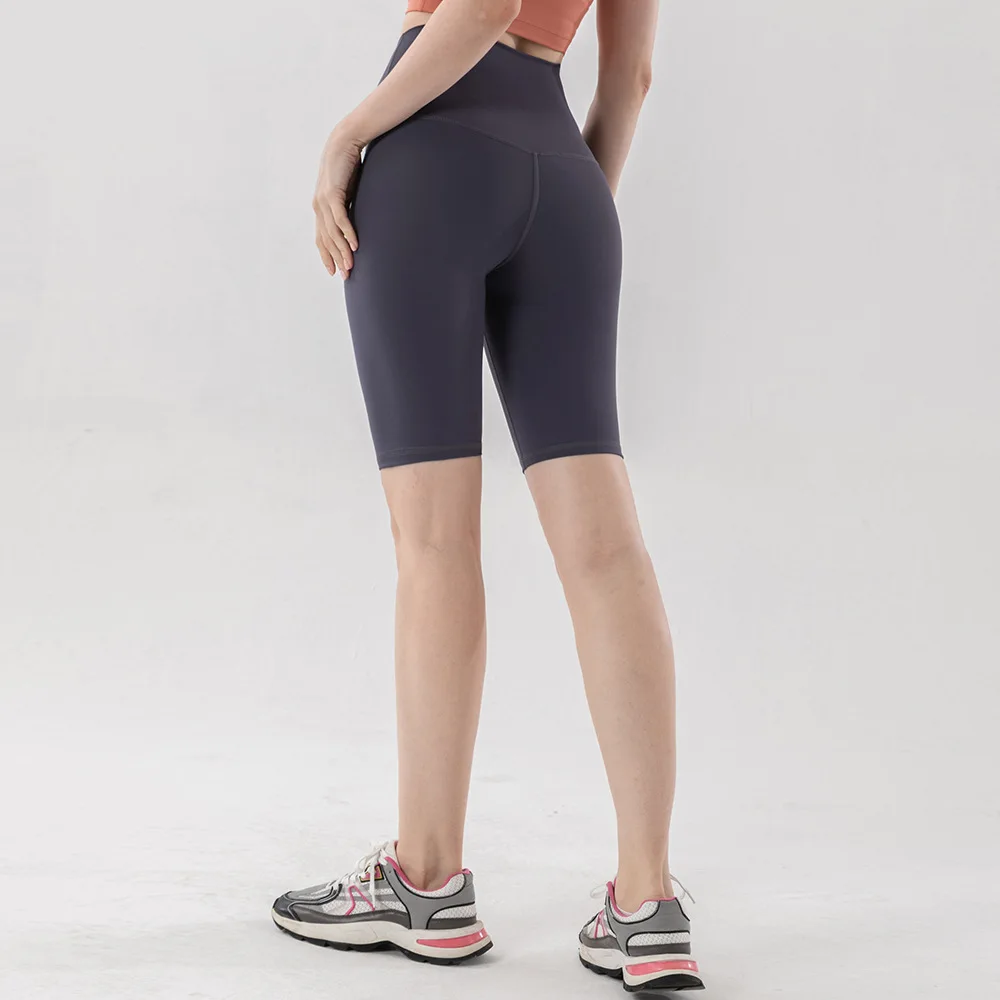 Legging pinggang tinggi wanita, legging wanita selutut, elastis tinggi, sederhana, Yoga Gym, lari bersepeda, angkat beban, nyaman, musim panas, cocok untuk semua