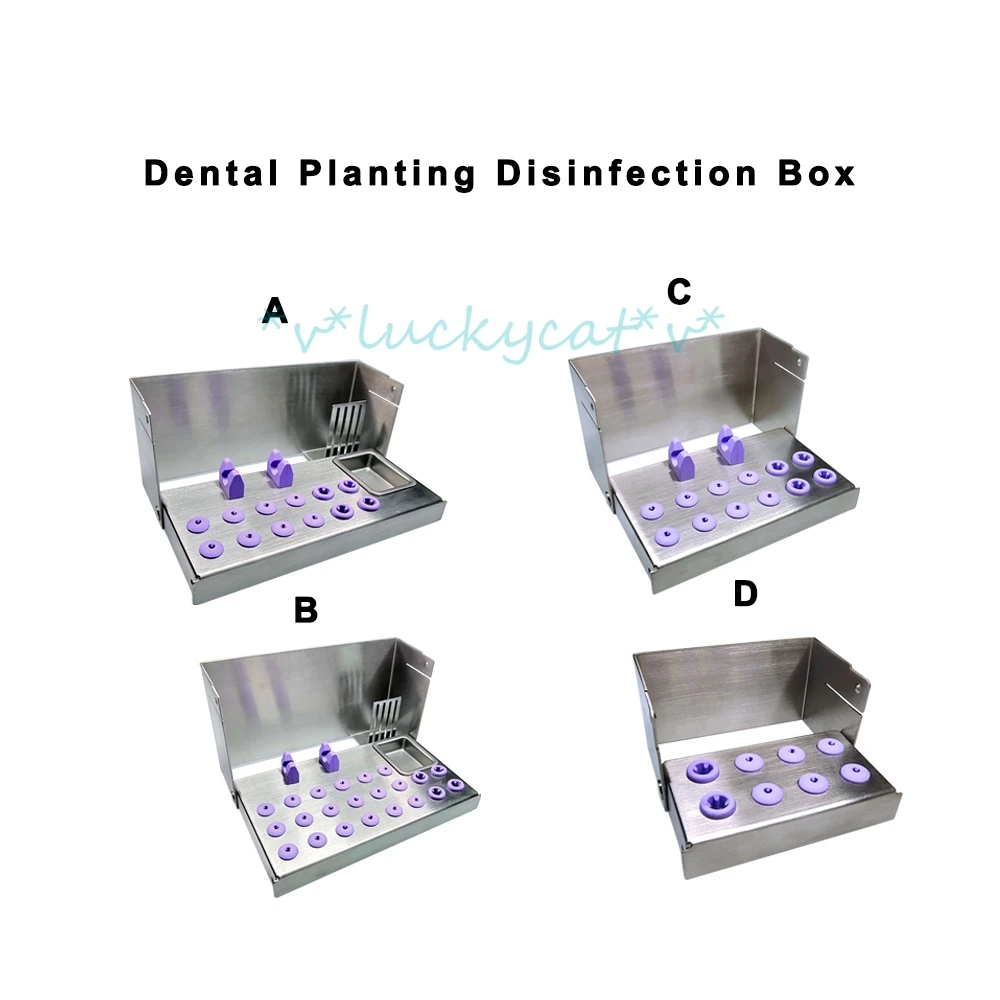 

useful multiple type Dental Planting Instrument Disinfection Box Stainless Steel Implant Kit Dental Instrument Holder box