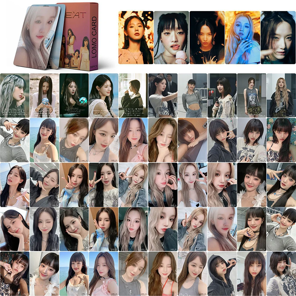 55pcs/set Kpop (G)I-DLE ILOVE INEVER DIE Lomo Cards GIDLE Album Girls I Burn Photo Card Postcard Fans Gift Card