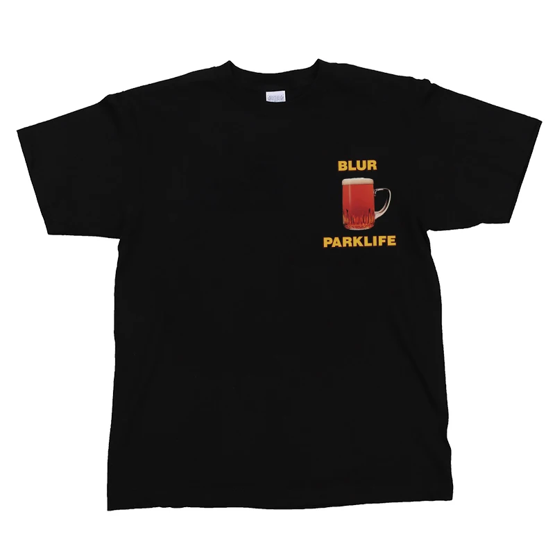 

BLUR Rock Band OASIS Black and White Spring and Autumn Base Shirts, Pure Cotton Men's and Women's Short-sleeved T-shirts