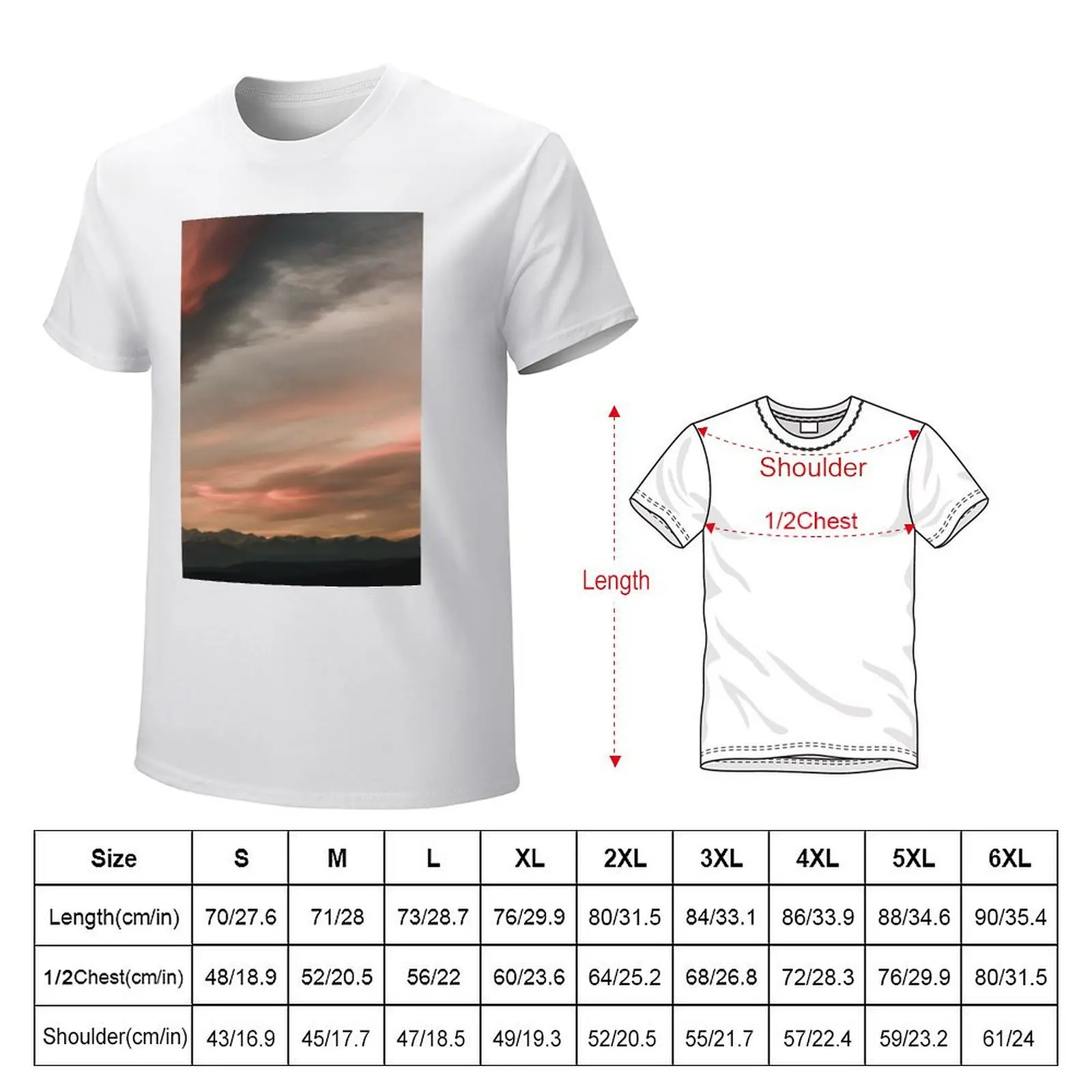 Pastel Skies Nature and Landscape Photography T-Shirt plus sizes new edition mens vintage t shirts