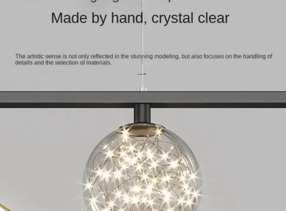 Starry Restaurant Chandelier, Nordic Creative Personality, Bar Counter, Front Desk LED Light, Simple and Modern Room Lamps