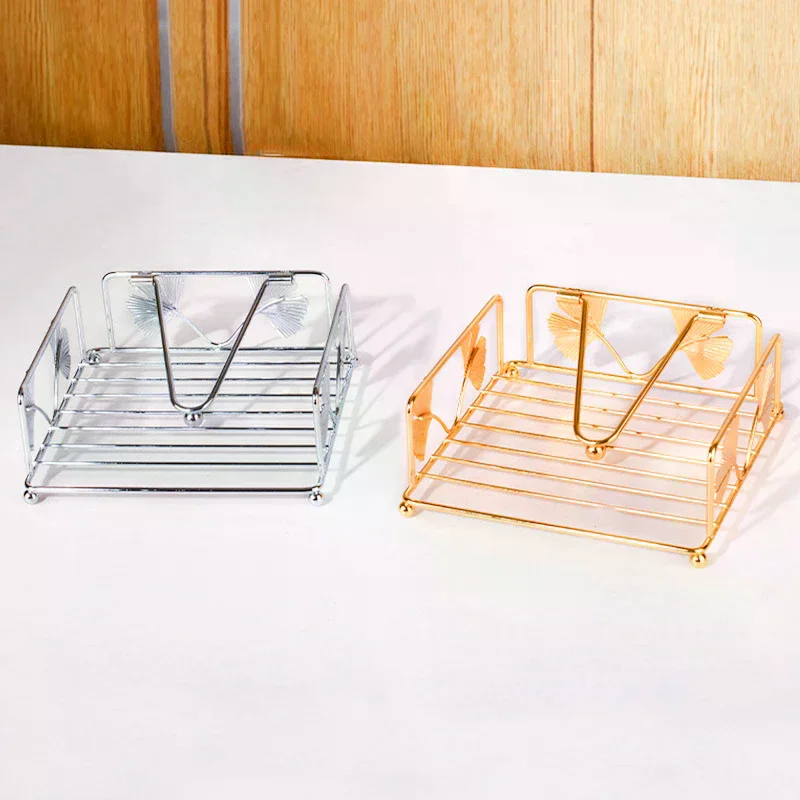 

Rustic Metal Napkin Holder Square Paper Organizer For Kitchen Home Restaurant Cafes - Tabletop Decorative Napkin Holder
