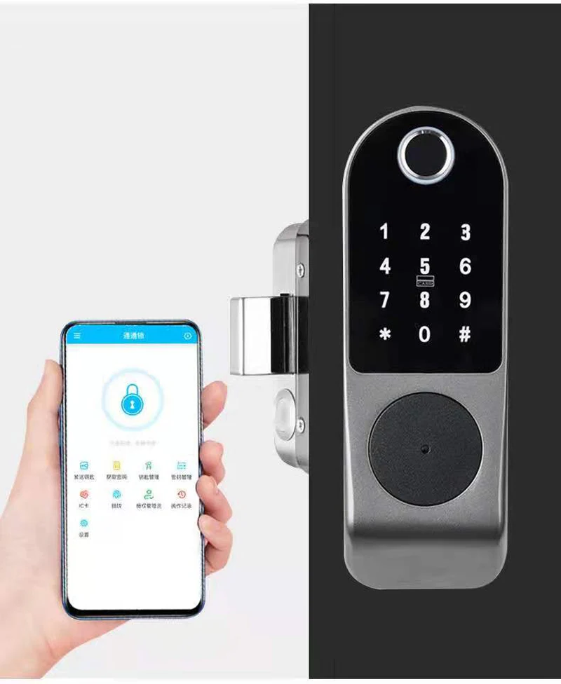 Imagem -02 - Tiago-tuya Wi-fi Impermeável Smart Door Lock Ttlock App Cartão de Impressão Digital Chave da Senha Electronic Gate Lock Exterior