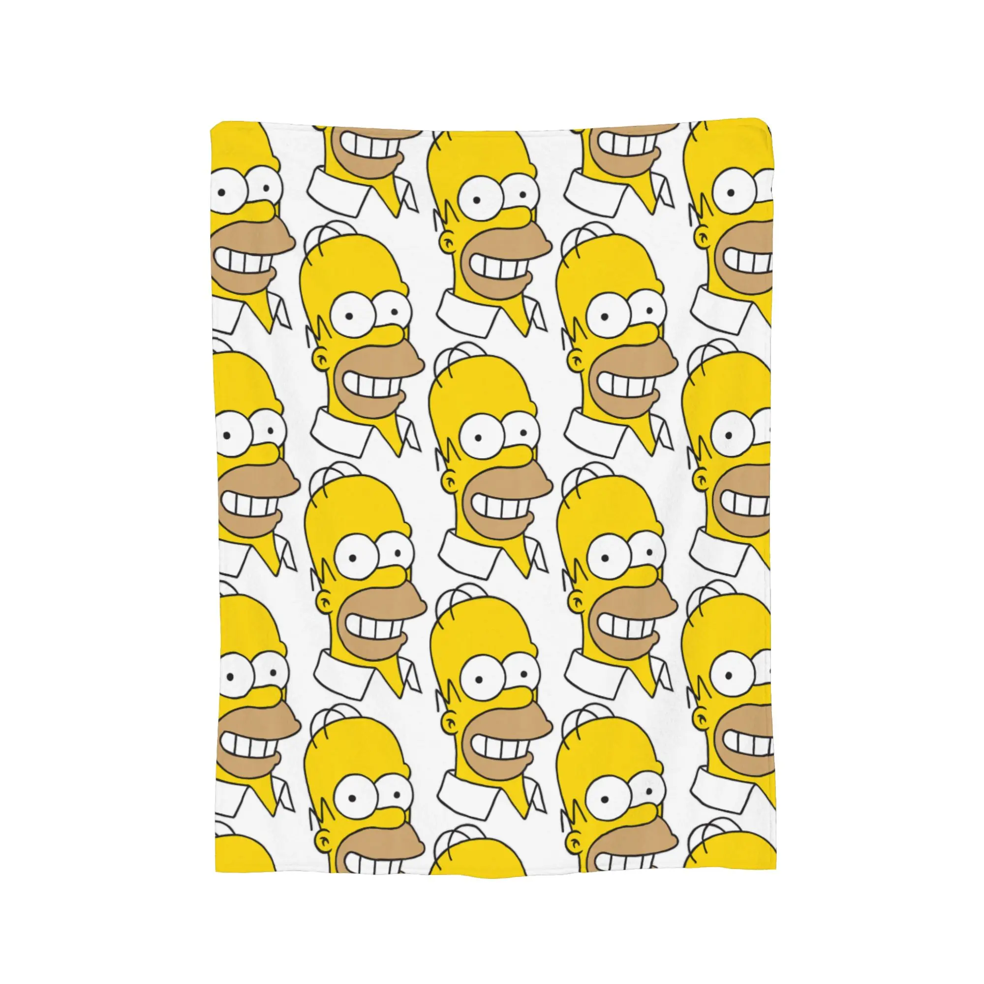 The Simpson Homer Big Face Blankets Flannel Spring/Autumn Ultra-Soft Throw Blankets for Sofa Travel Bedding Throws