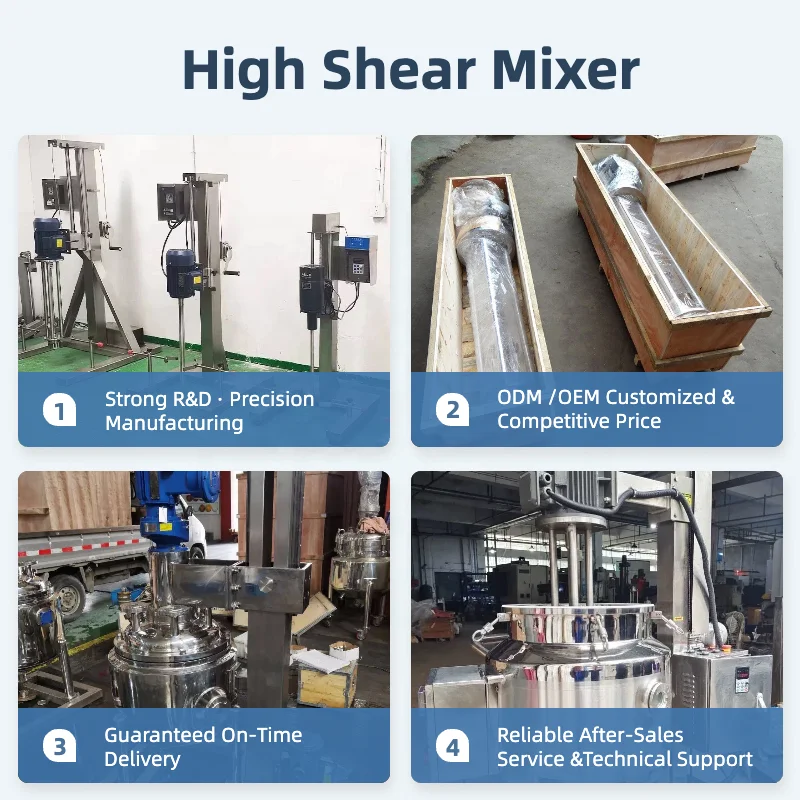 Movable Electric Lifting High Shear Mixer Cosmetic Cream Homogenizing Emulsifying Mixing Machine