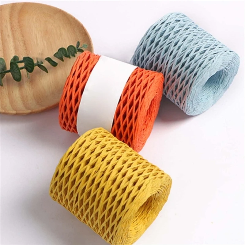 Cotton Raffia Yarn Raffia Straw DIY Yarn Raffia Yarn Colorful Knitting Material