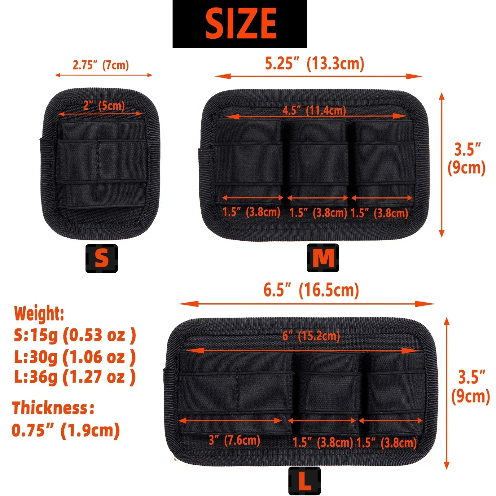 Hunting Hook Loop Panel Inner Separation Holder EDC Tool Pouch Utility Vest Backpack Bags Insert Organizer Paste Board