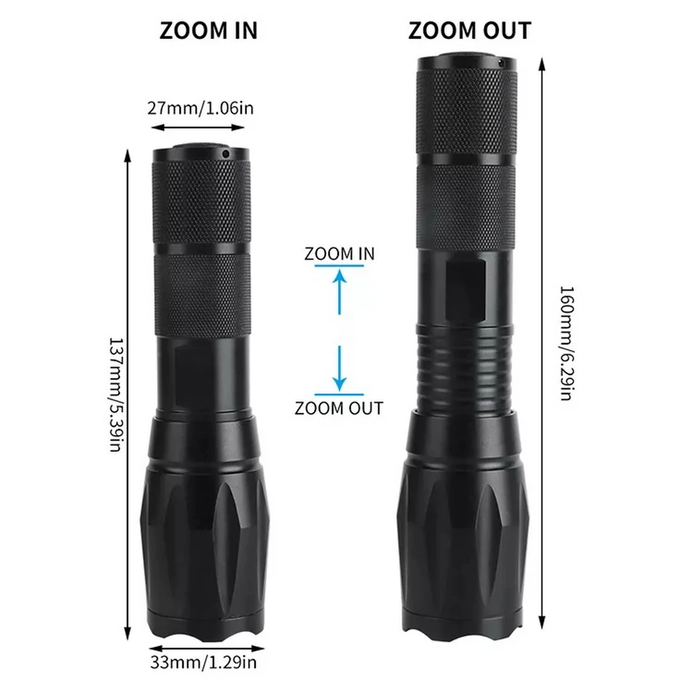 ANEKIM IR Flashlight 850nm IR Illuminator Flashlight  Zoom Infrared Night Vision Light,Hunting Infrared Light for Night Vision