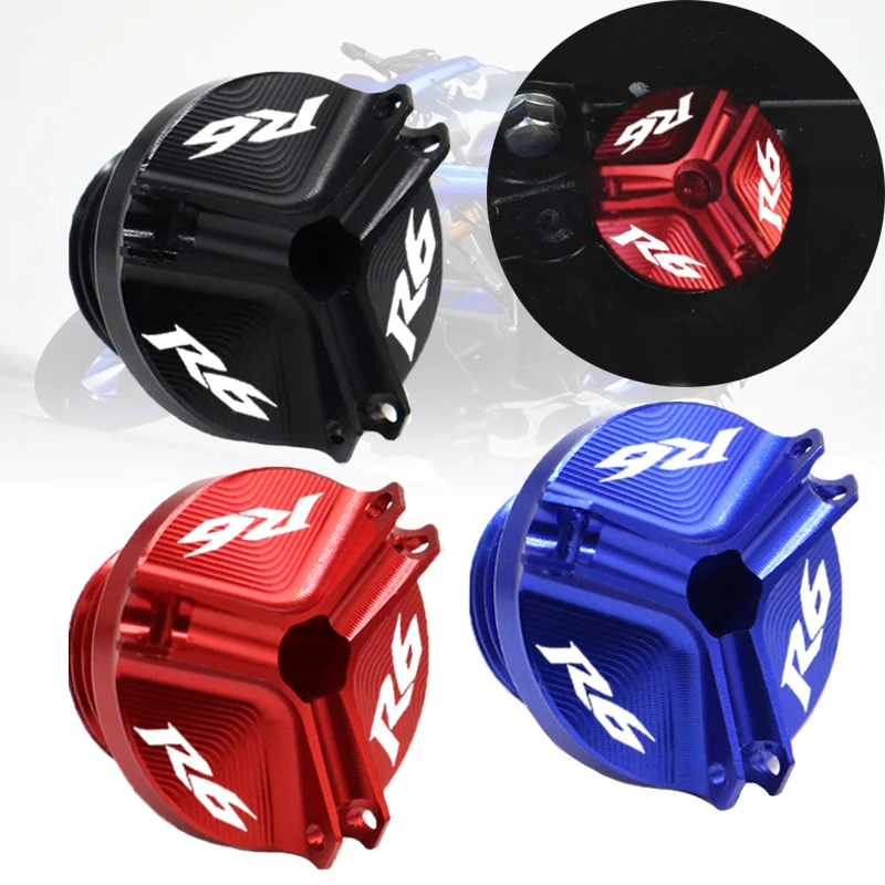 

For Yamaha R6 YZF-R6 1999-2022 2018 2017 2016 Motorcycle Accessories Engine Oil Cup Cover Oil Filler Drain Plug Sump Nut Cap