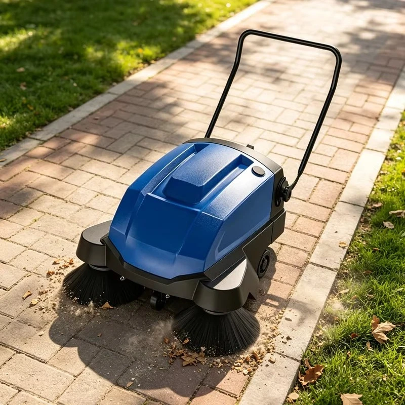 New High Quality Industrial Walk-Behind Hand-Push Electric Cordless Commercial Floor Sweeper
