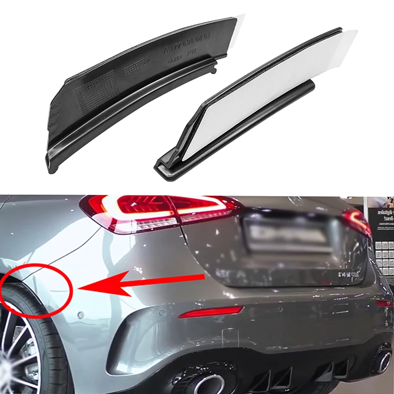 

For Mercedes Benz W177 AMG A180 A200 A250 A35 2019 -2025 Car Rear Wheel Fender Flare Extension Wheel Eyebrow Lip Black