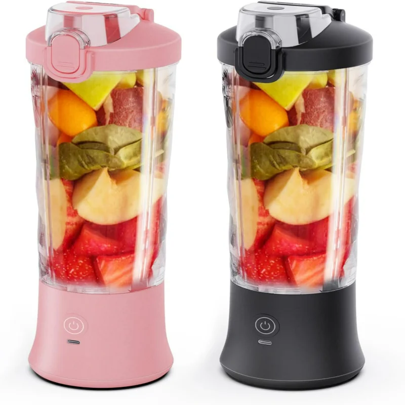 

Convenient and Portable Personal Blender - Compact 2-Pack of Mini Smoothie Blenders for Delicious Shakes Smoothies Anywhere