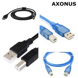 USB 2.0 Printer Line AM/BM Printer Data Line, Square Print Line USB A-B Connection Copper