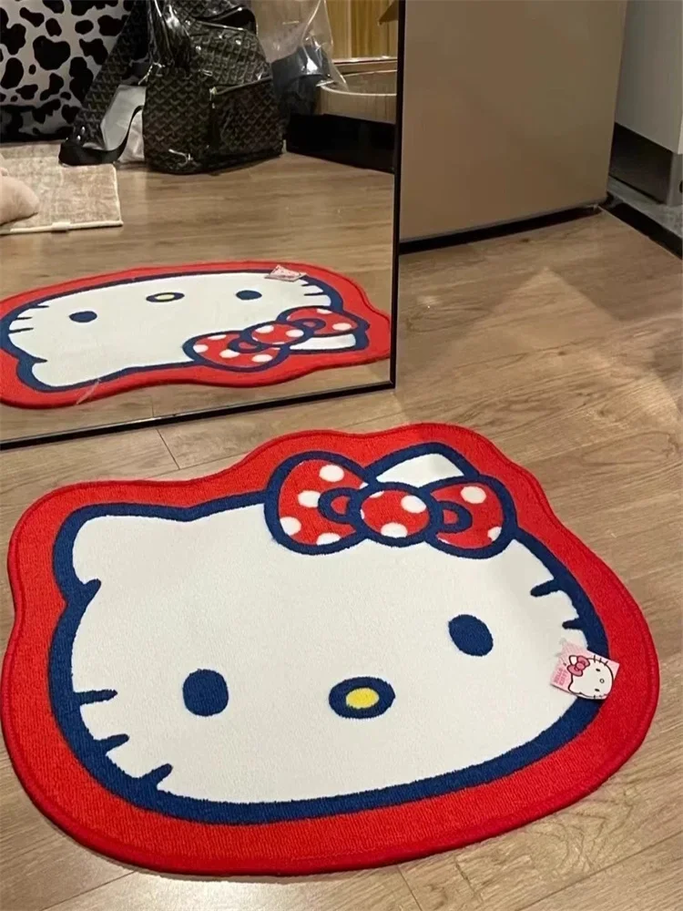 

Sanrio Hello Kitty Heteromorphism Floor Mat Cute Bedroom Bedside Decorative Blanket Dresser Full-Length Mirror Carpet Gifts Toys