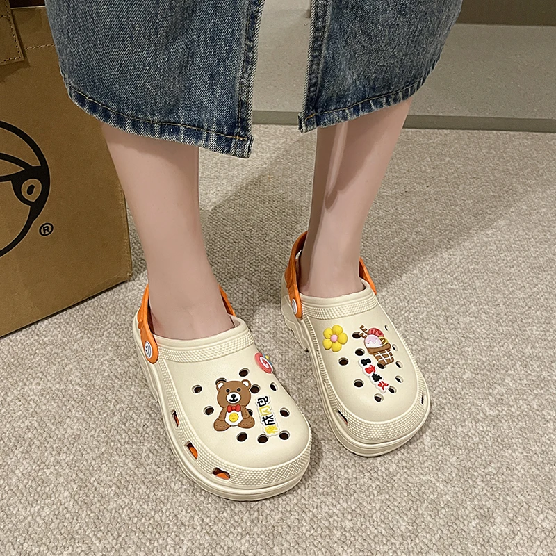 Women's Sandals Summer Outdoor Slippers EVA Soft Sole Garden Shoes Indoor Slippers Thick Sole Beach Sandals Girls Garden Shoes image 5
