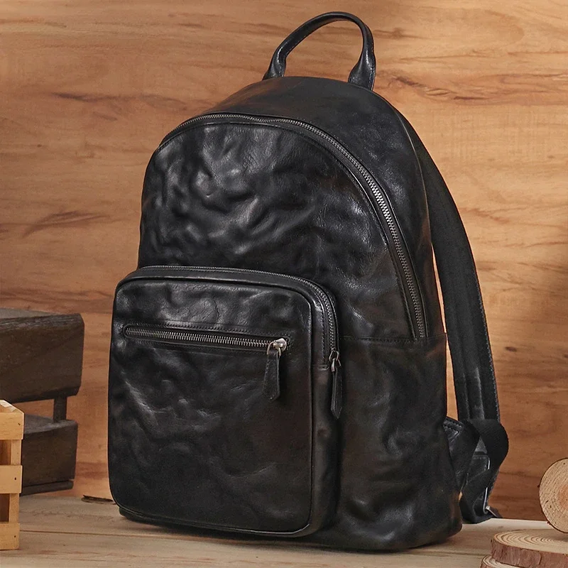 

Chikage High Quality Fashion Trend Leather Men's Bag Large Capacity Commuter Backpack Multi-function Computer Backpack