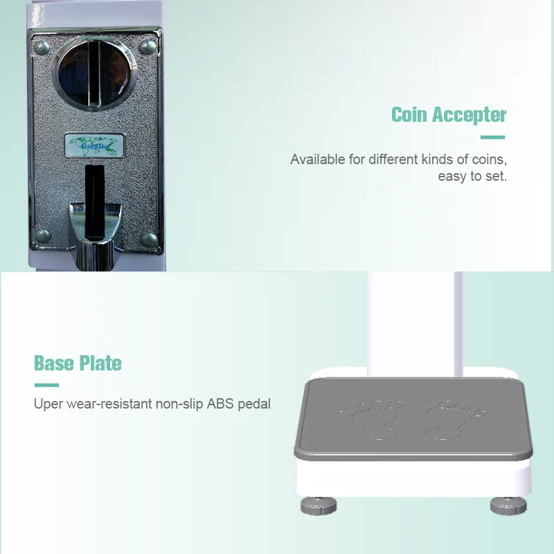 Máquina de altura e peso operada por moedas de alta qualidade, peso eletrônico, peso de célula de carga, máquina de pressão arterial