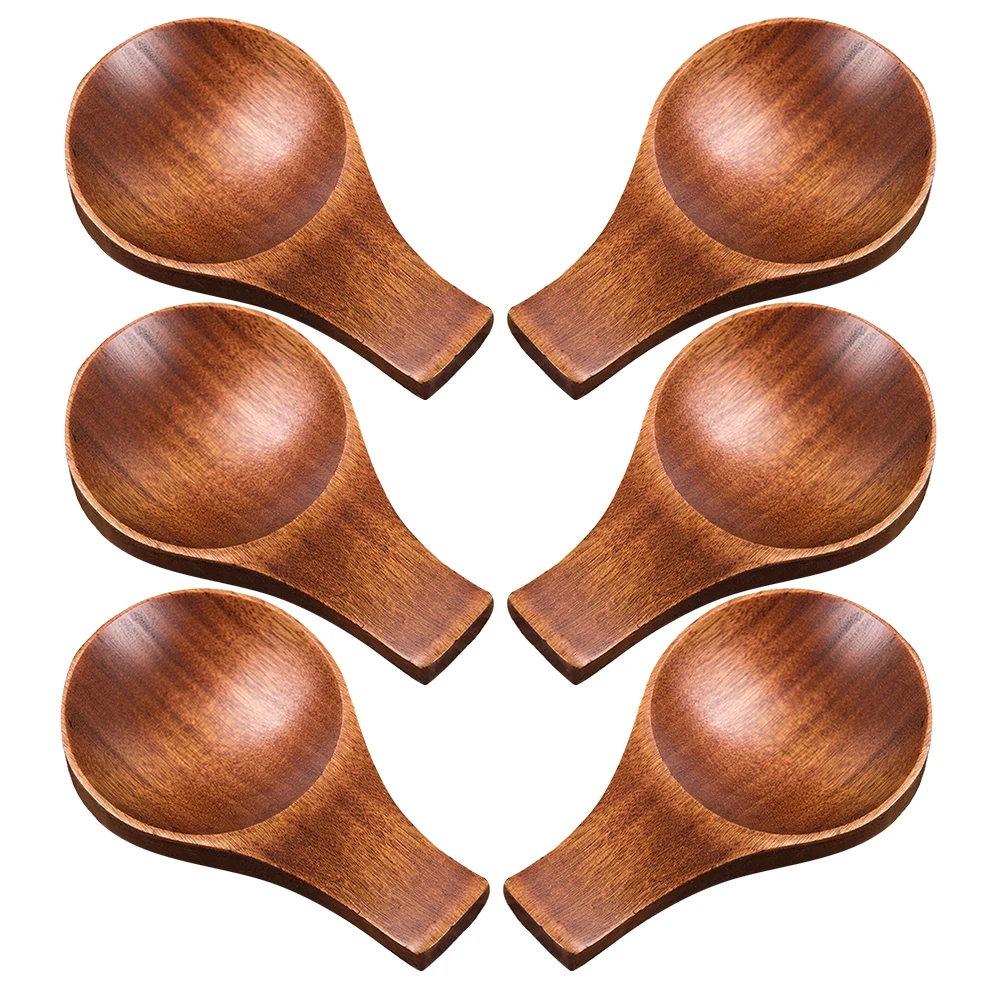 

6 Pcs Japanese Seasoning Dish Dipping Sauce Dishes Wooden Containers Serving Bowl Mini Condiment Plates Brown Small Bowls