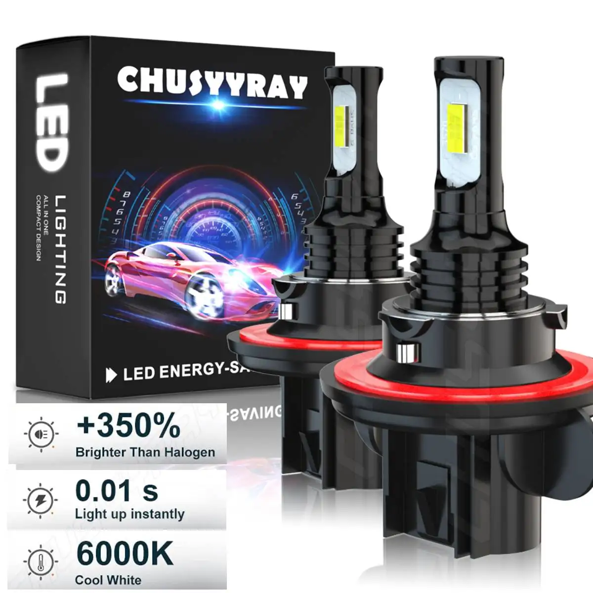 2PCS H13/9008 Led H…