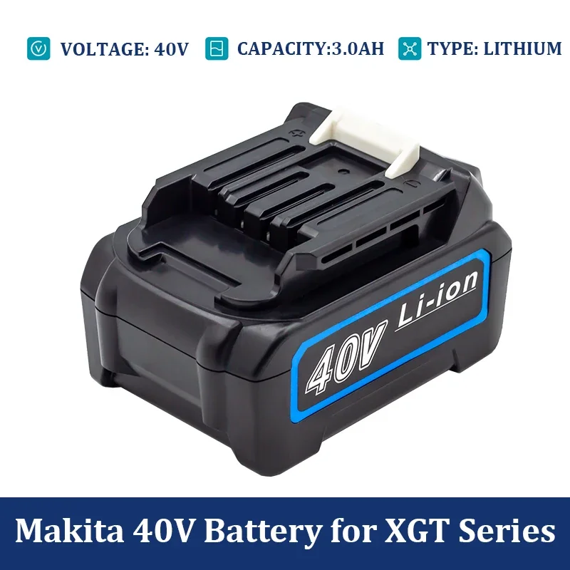 3.0Ah BL4020สำหรับแบตเตอรี่ Makita 40V แบตเตอรี่ Li-ion สำหรับ BL4040 BL4025 XGT 40V BL4020 BL4050 BL4060 Bor listrik ไขควง