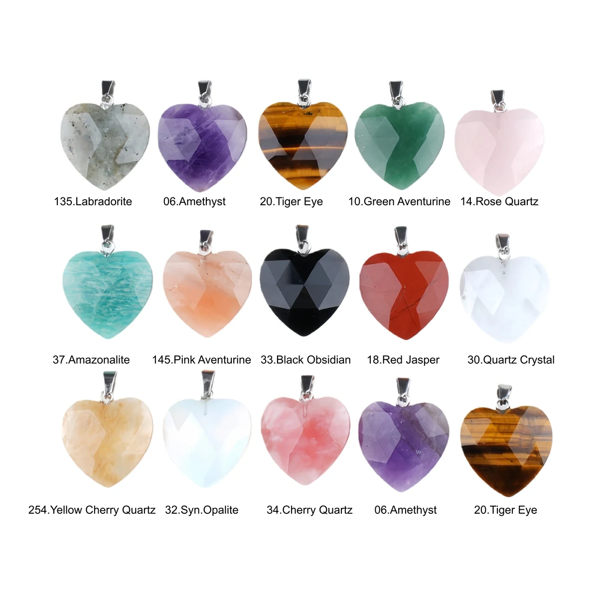 حجر السج الأسود 20 مللي متر الأوجه الحب القلب الأحجار الكريمة قلادة النساء الرجال اليدوية مشتهى كريستال قلادة جالبة للحظ مجوهرات #3