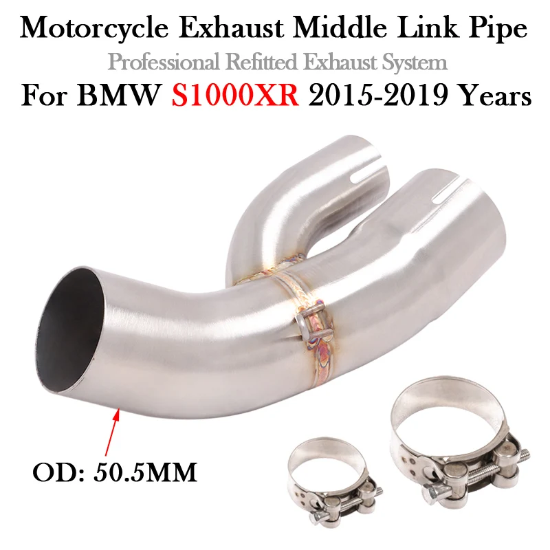 Slip-On For BMW S1000XR S1000 XR 2015 - 2019 Motorcycle Exhaust Middle Link Pipe Modify Escape Moto System Muffler Bike Mid Tube