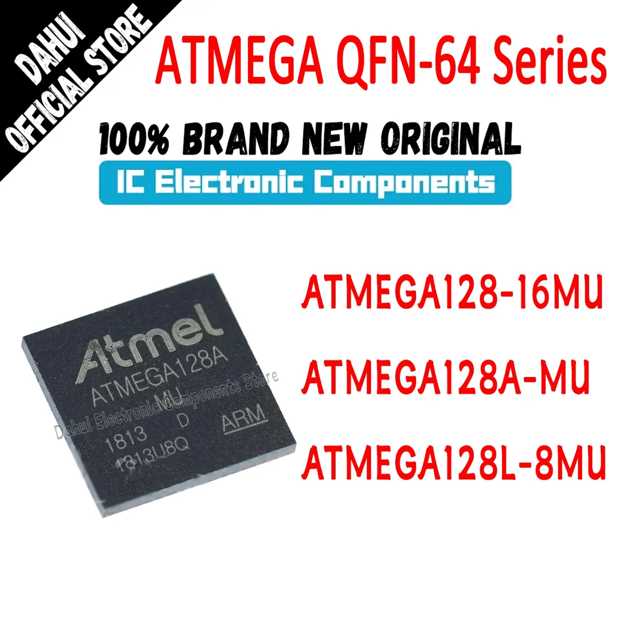 ATMEGA128-16MU ATMEGA128A-MU ATMEGA128L-8MU  ATMEGA128 ATMEGA128A ATMEGA128L ATMEGA IC MCU Chip QFN64 in Stock 100% New Origin