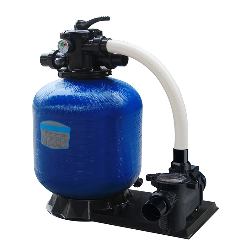 Commercial Swimming Pool Automatic Backwash Water Treatment Sand Filter With Pump